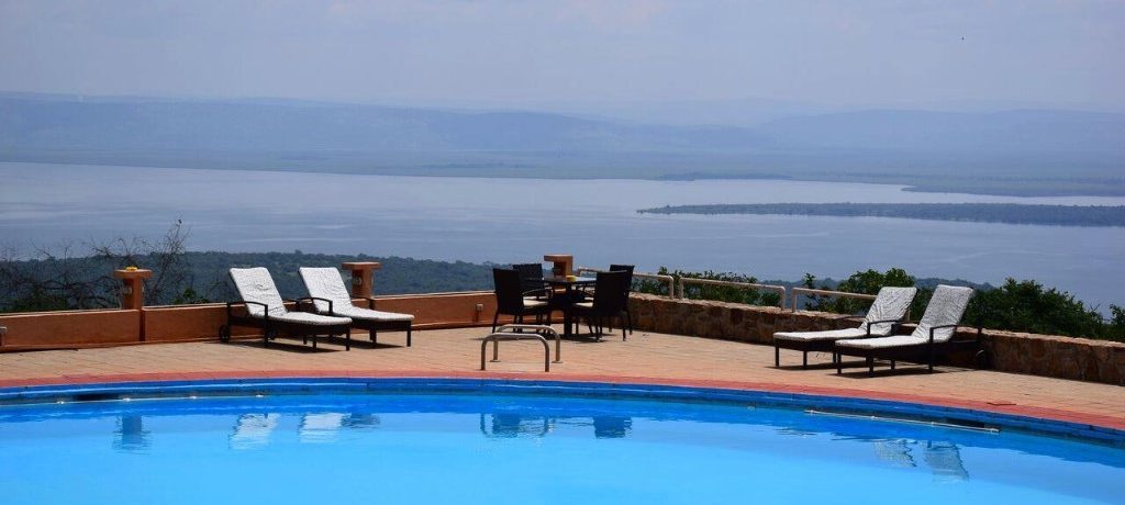 Zwembad Akagera Game Lodge, Rwanda