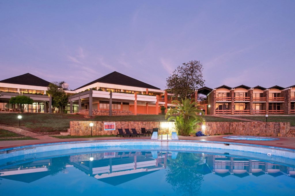 Zwembad Akagera Game Lodge, Rwanda