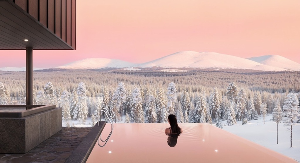Zwembad Finland luxe winter avontuur