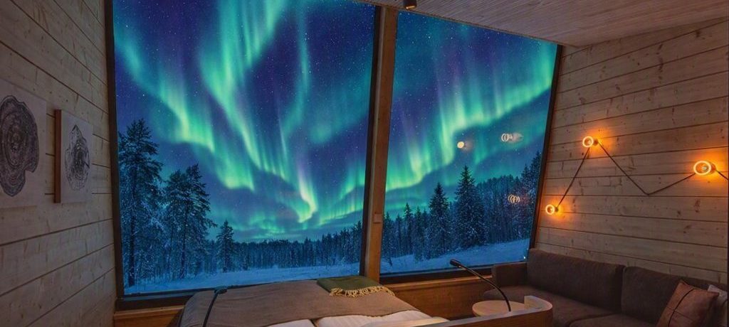 Arcti Glass Suite Harriniva Noorderlicht glazen iglo Lapland