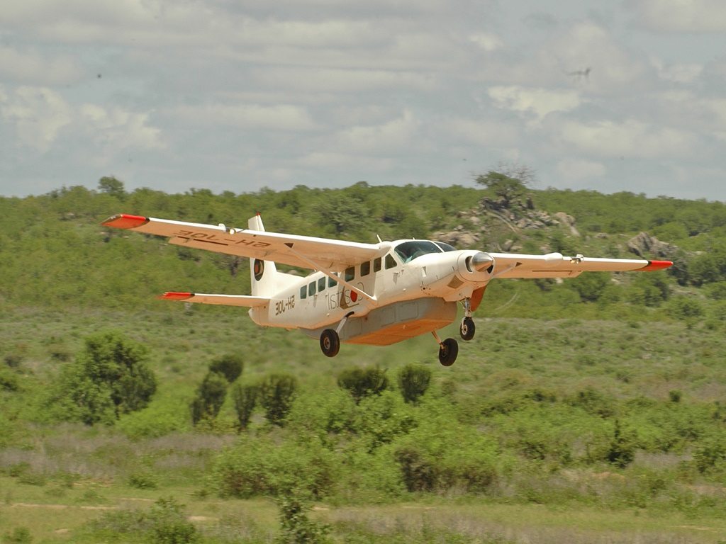 Tanzania Airstrip, Bush vliegtuig, grote trek