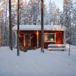 Sneeuwschoentrekking Wildernishut, Finland