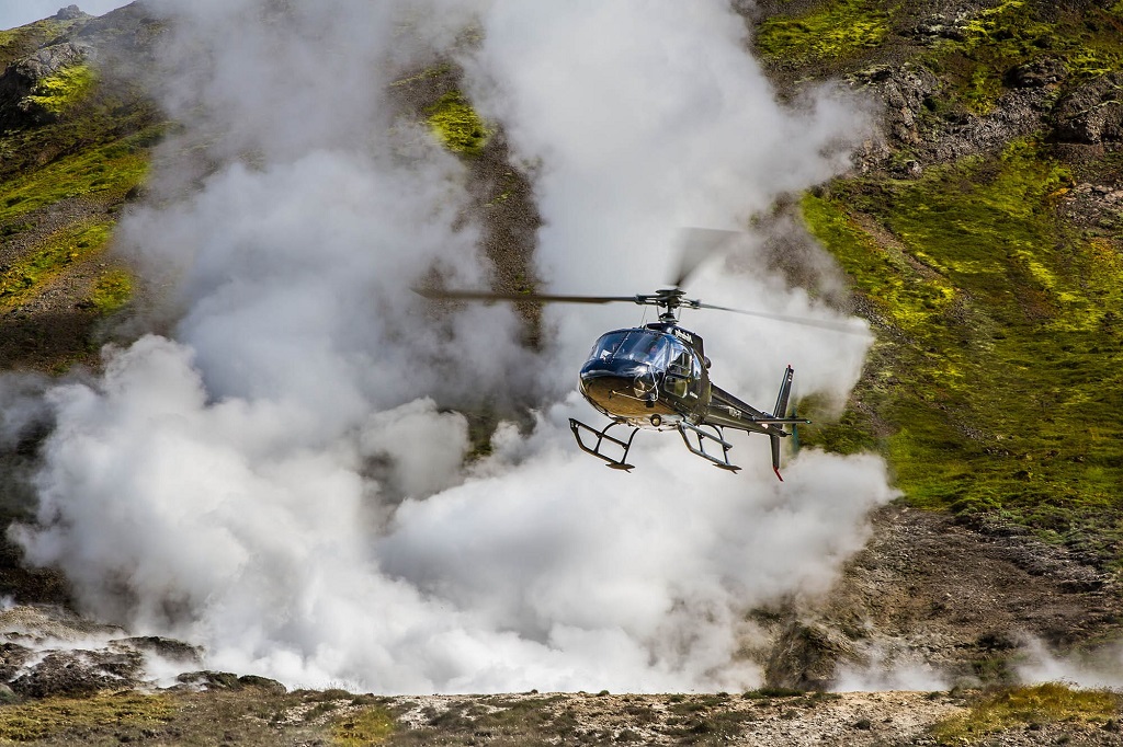 Helikoptervlucht in Reykjavik