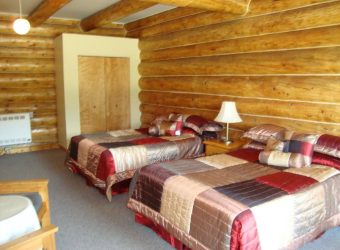 Log cabin kamer, Helmcken Falls Lodge