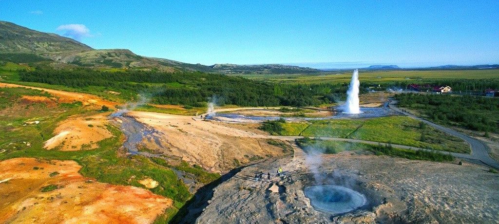 Hotel Geysir, Strokkur, Zuidwest-IJsland