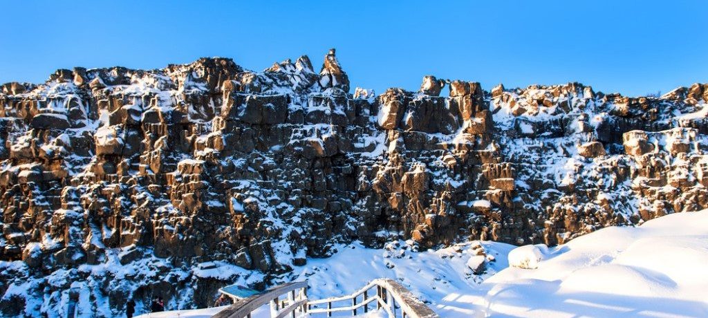 Thingvellir in de sneeuw winterreis