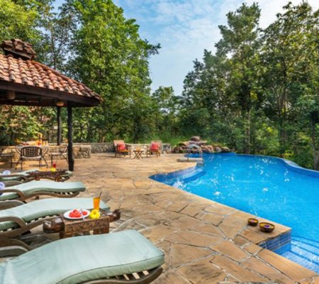 Zwembad, India luxe tijgerreis