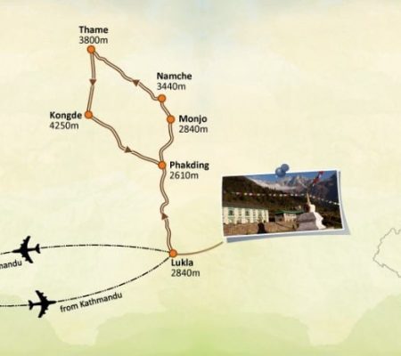 Lukla Lodge Lukla kaart