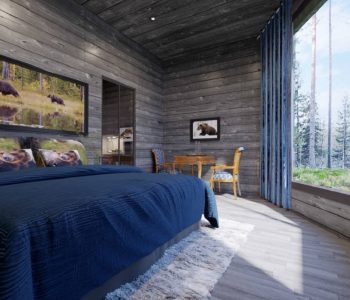 Beren observatie lodge Luxe beren blokhut