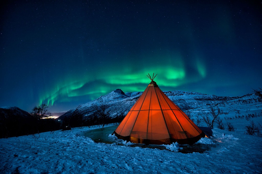 Noorderlicht, @Lyngen Experience Lodge, Noorwegen