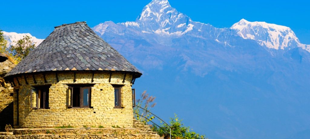 Traditionele berghuis, Pokhara, Nepal - Shutterstock