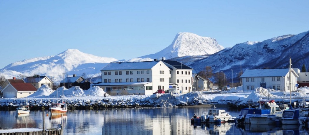 Reisafjord Hotel, Lyngenfjord, Noorwegen