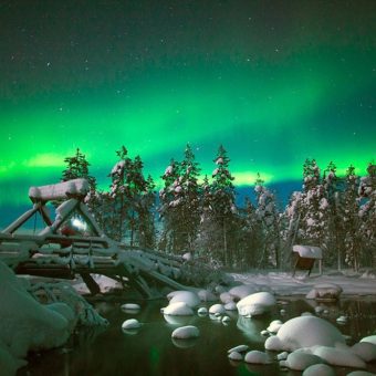 Vuokatti, Fins Lapland, Noorderlicht Finland