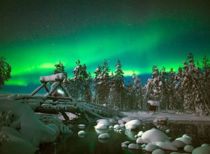 Vuokatti, Fins Lapland, Noorderlicht Finland