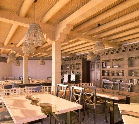 Snow Leoapard Mangyu Lodge Eetkamer, Snow Leoapard Mangyu Lodge