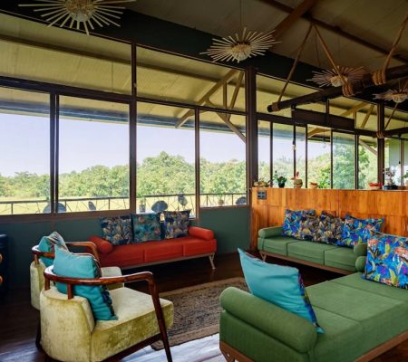 Lounge met uitzicht op Tadoba