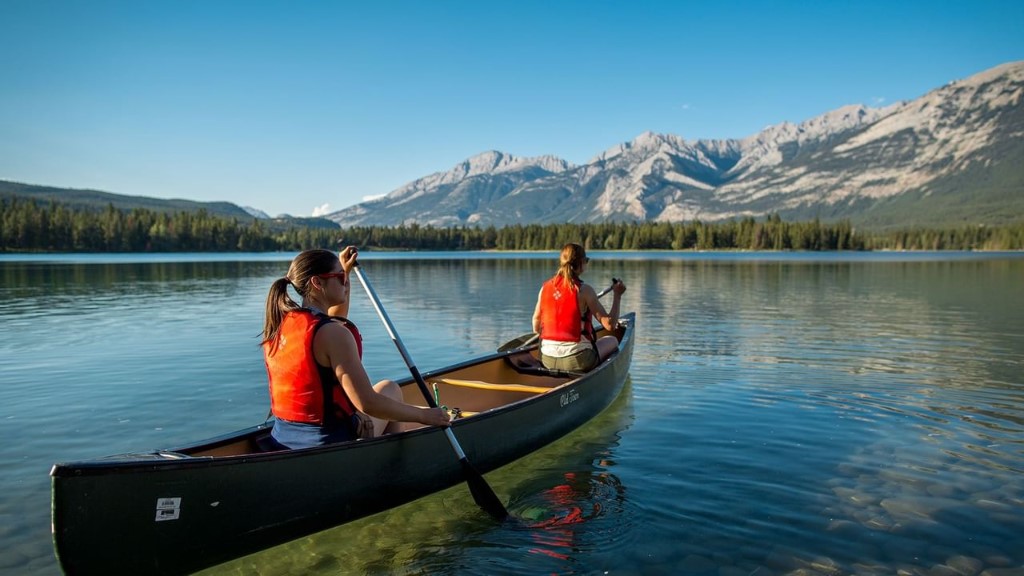 Kajakken op Lake Edith