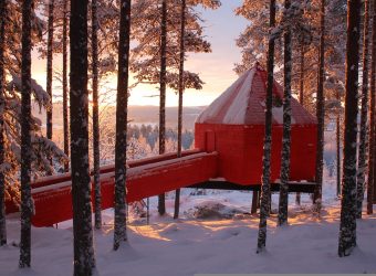 Treehotel Harads, @treehotel blue cone, Zweeds Lapland, Zweden