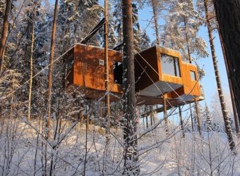 @Treehotel Harads, Zweeds Lapland, Zweden