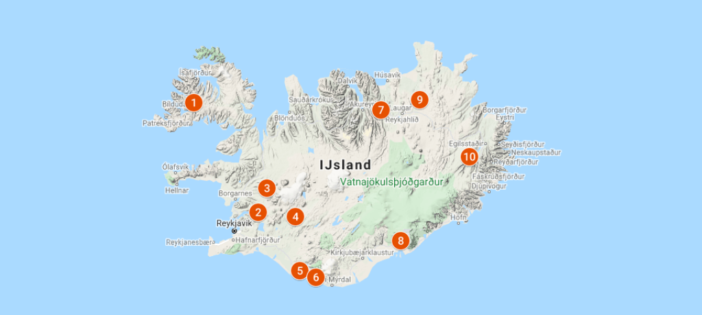 Watervallen IJsland