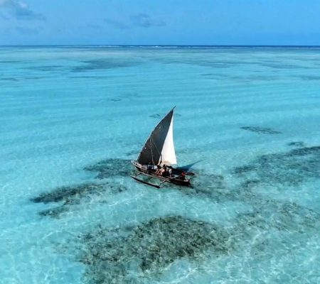 Dhow Zanzibar white sand